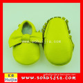 wholesale china supplier soft sole cow boy and girl beautiful Genuine leather baby shoes